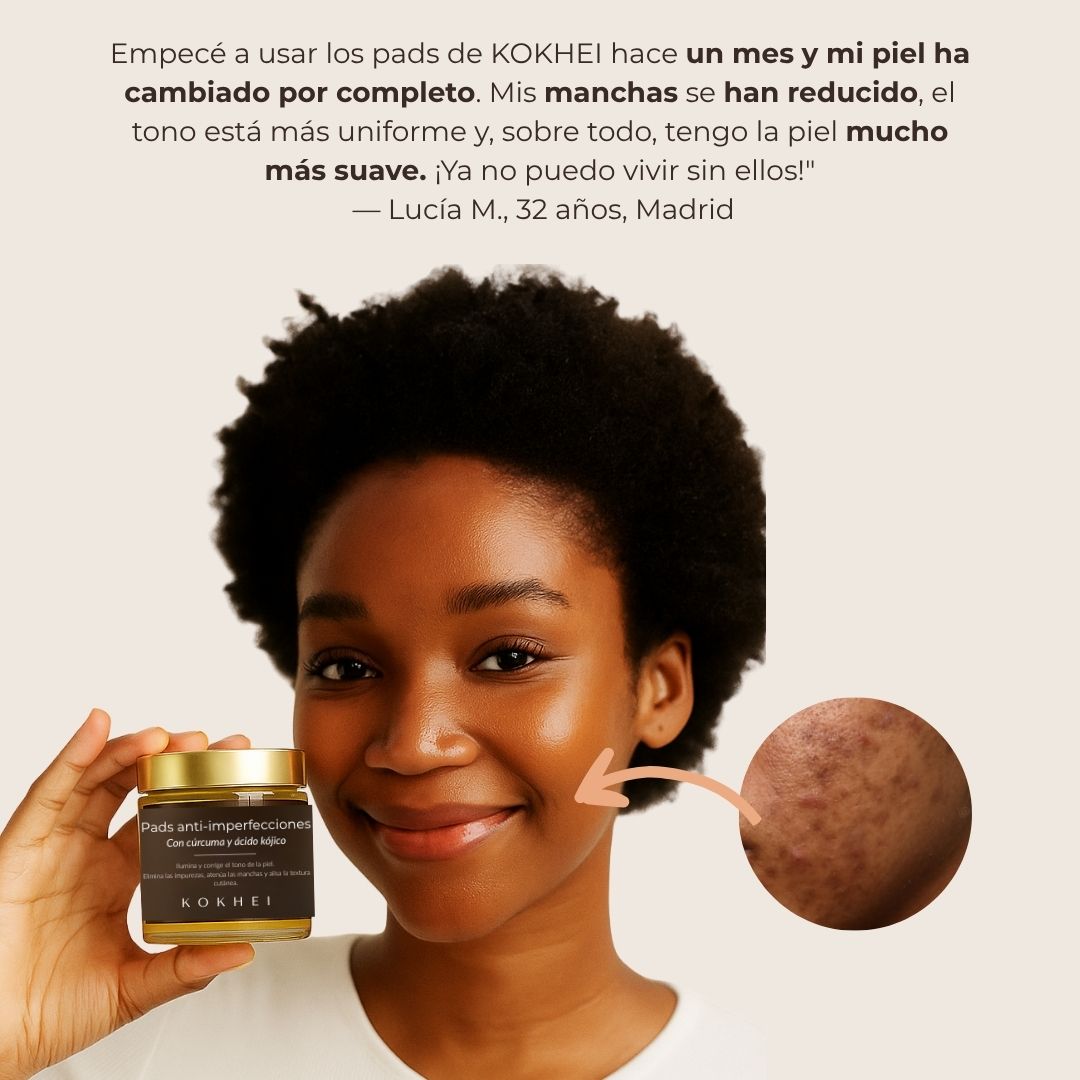 Pads anti-imperfecciones naturales (Curcumina + Ácido Kójico)