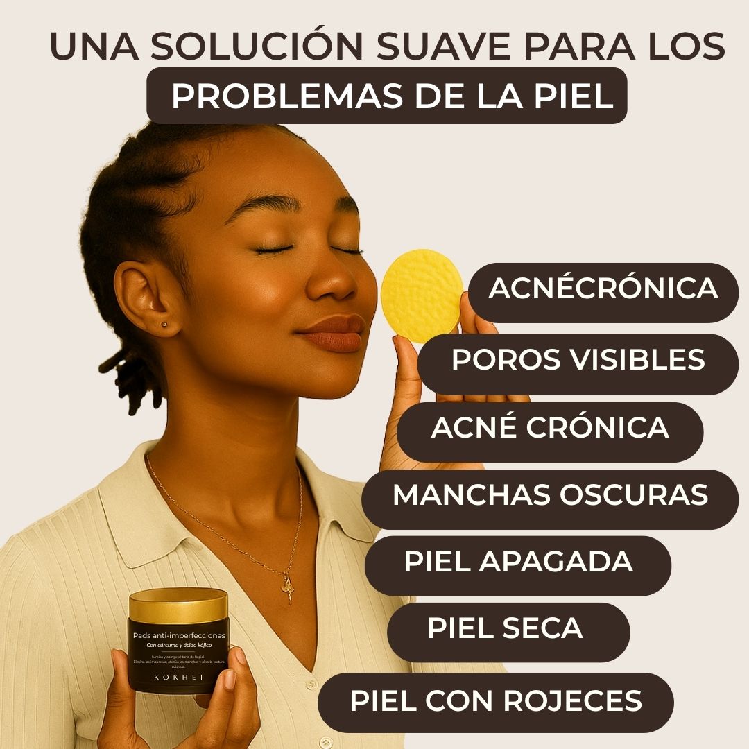 Pads anti-imperfecciones naturales (Curcumina + Ácido Kójico)