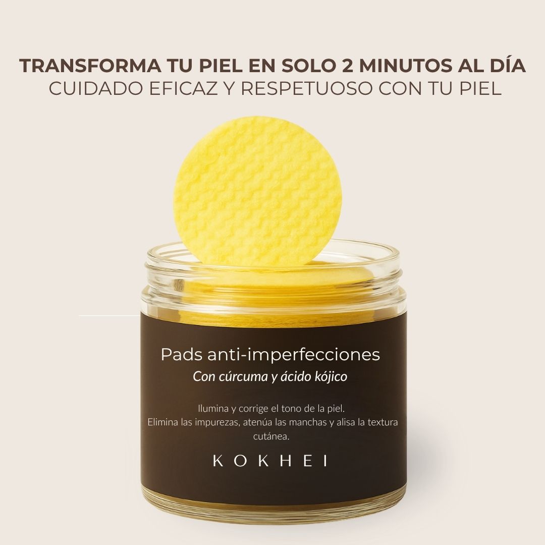 Pads anti-imperfecciones naturales (Curcumina + Ácido Kójico)