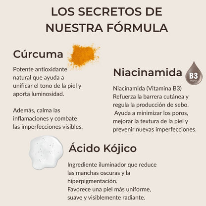 Pads anti-imperfecciones naturales (Curcumina + Ácido Kójico)