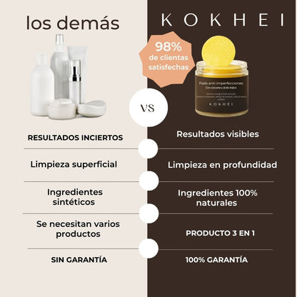 Pads anti-imperfecciones naturales (Curcumina + Ácido Kójico)